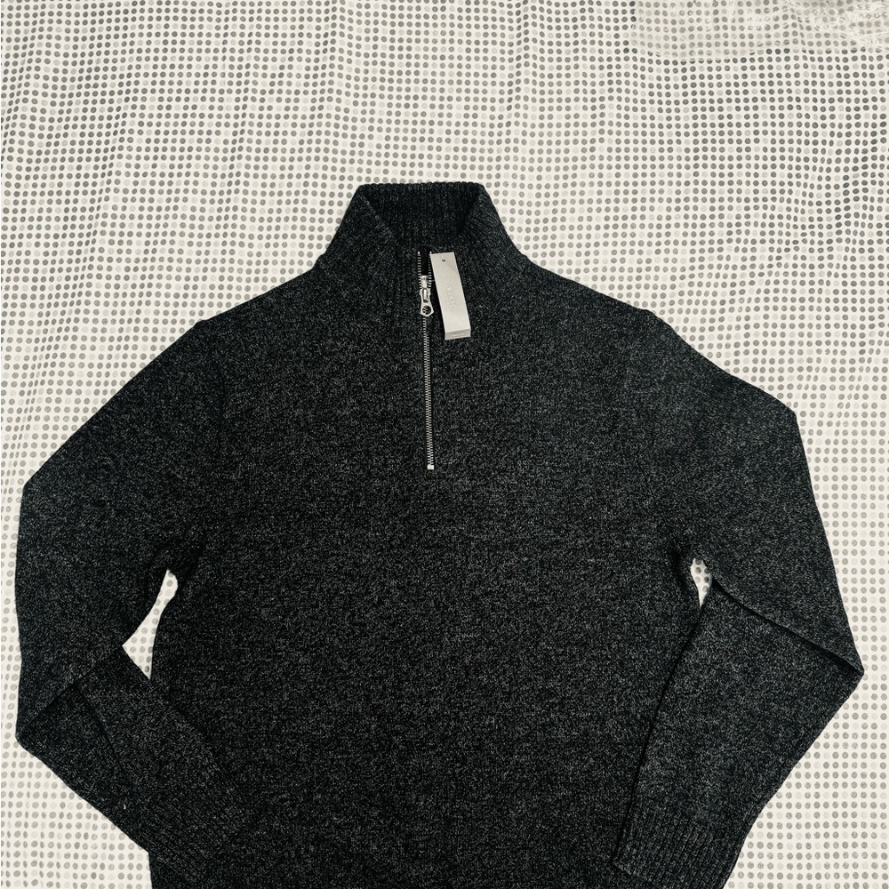 J. Crew Charcoal Zip-Up Sweater NWT